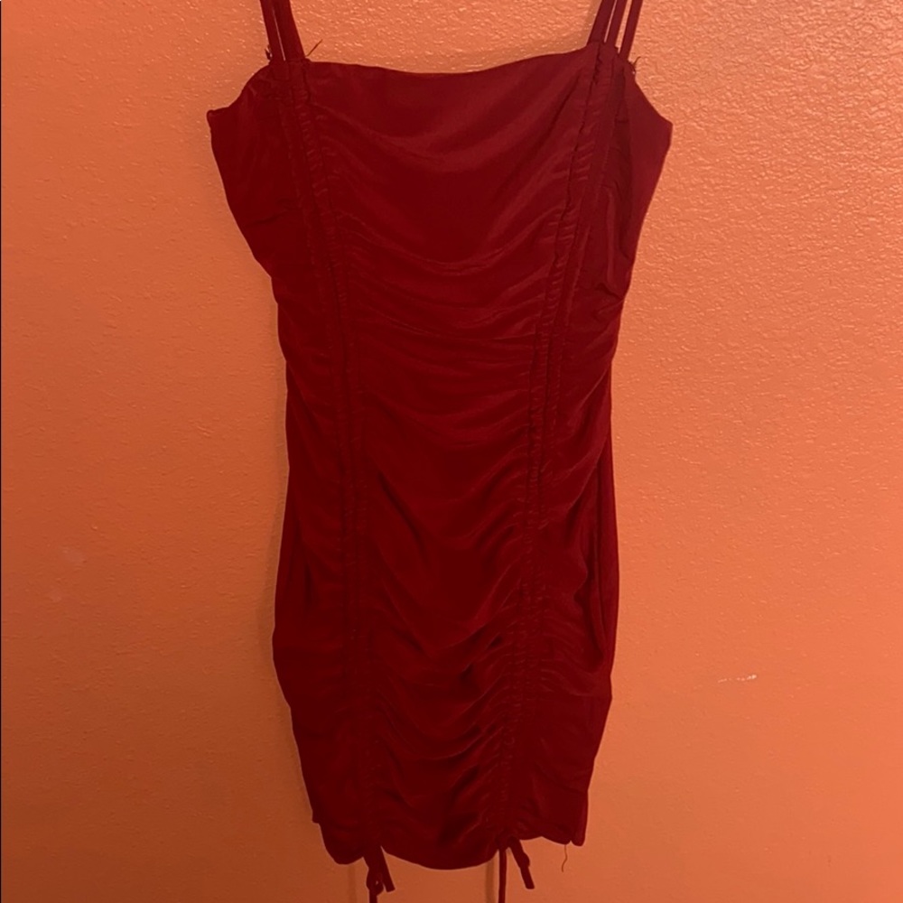 Burgundy Mini Dress